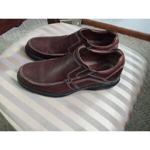 Johnston & Murphy XC4 Brown Dual Width Sheepskin Loafer  Sz 10.5M WATERPROOF‎